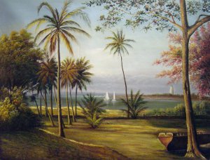 A Florida Scene, Albert Bierstadt, Art Paintings