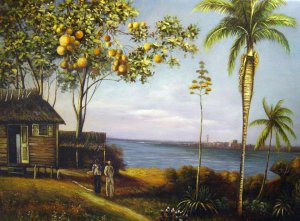 Famous paintings of Waterfront: A View In The Bahamas