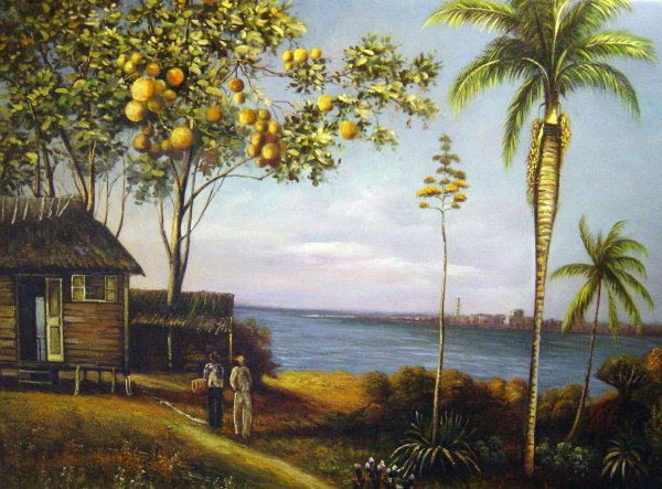 A View In The Bahamas. The painting by Albert Bierstadt