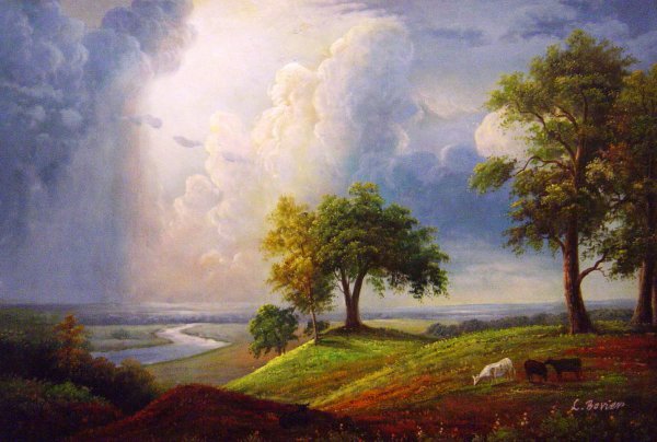 California Spring. The painting by Albert Bierstadt