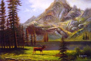Reproduction oil paintings - Albert Bierstadt - Call Of The Wild