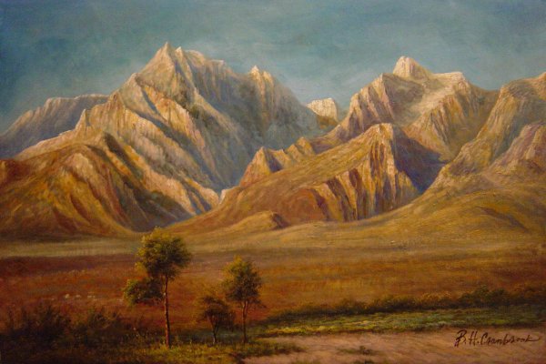 Camp Independence, Colorado. The painting by Albert Bierstadt