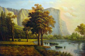 Albert Bierstadt, El Capitan, Yosemite Valley, California, Painting on canvas
