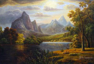 Albert Bierstadt, Estes Park, Colorado, Painting on canvas
