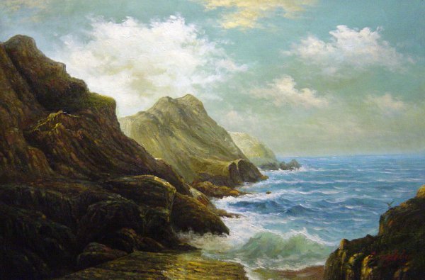Farallon Islands. The painting by Albert Bierstadt
