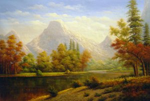 Albert Bierstadt, Half Dome, Yosemite, Painting on canvas