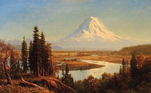 Albert Bierstadt, Mount Rainier, Painting on canvas