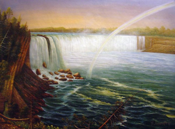 Niagara. The painting by Albert Bierstadt