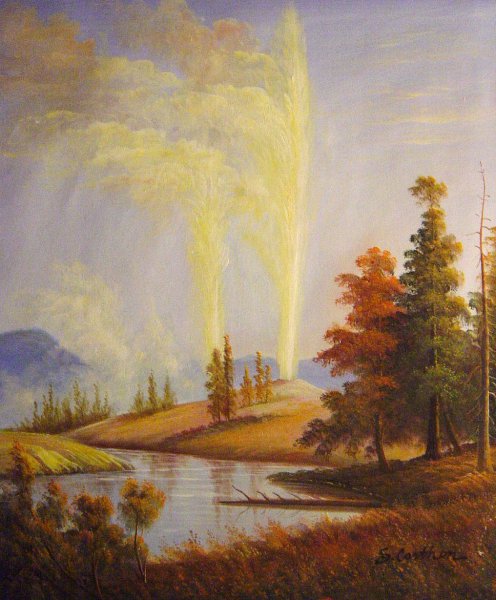 Old Faithful I. The painting by Albert Bierstadt
