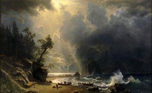 Puget Sound on the Pacific Coast, Albert Bierstadt, Art Paintings