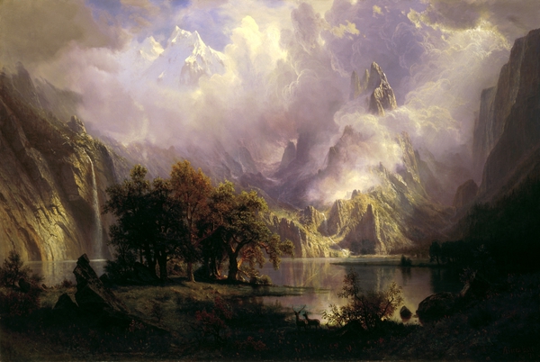 Rocky Mountain Landscape. The painting by Albert Bierstadt