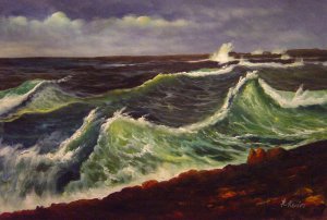 Albert Bierstadt, Seascape, Painting on canvas