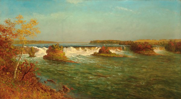 The Falls of Saint Anthony. The painting by Albert Bierstadt