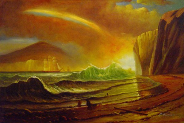 The Golden Gate. The painting by Albert Bierstadt