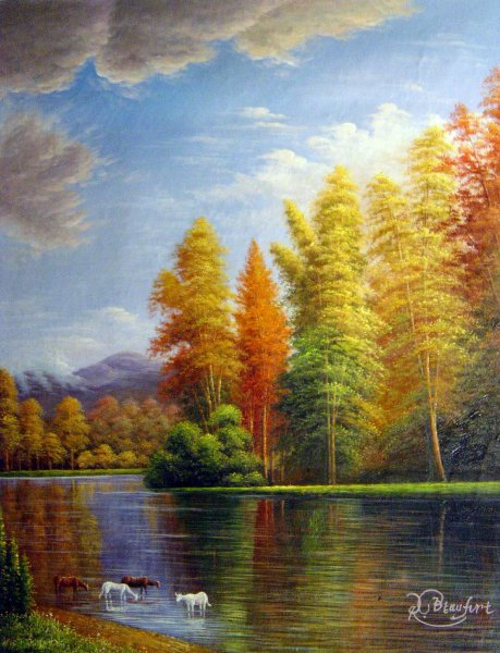 The Saco. The painting by Albert Bierstadt