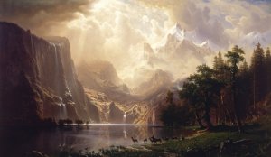 Albert Bierstadt, The Sierra Nevada Mountains, California, Painting on canvas