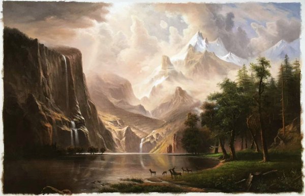 The Sierra Nevada Mountains, California Oil Painting Reproduction