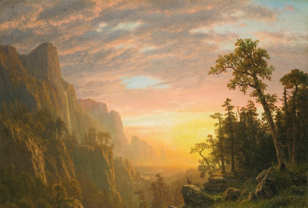 Yosemite Valley. The painting by Albert Bierstadt