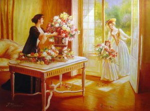 Albert Lynch, Fresh From The Garden, Painting on canvas