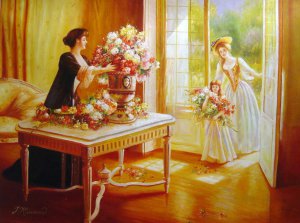 Fresh From The Garden, Albert Lynch, Art Paintings