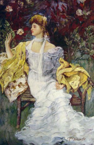 Albert Wenzell, A Gift From The Garden, Painting on canvas
