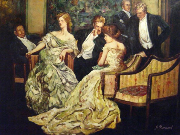 Three Is A Crowd. The painting by Albert Wenzell