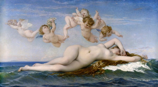 Birth of Venus. The painting by Alexandre Cabanel