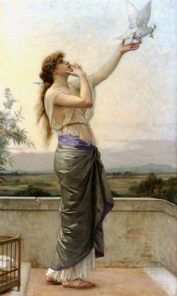 Love Messenger. The painting by Alexandre Cabanel