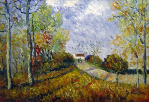 Alfred Sisley, Corner Of The Woods At Sablons, Painting on canvas
