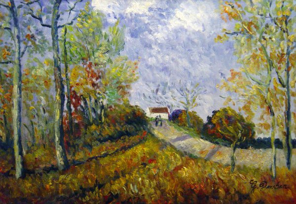 Corner Of The Woods At Sablons. The painting by Alfred Sisley