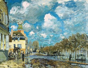 Alfred Sisley, Flood at Port-Marly, Painting on canvas