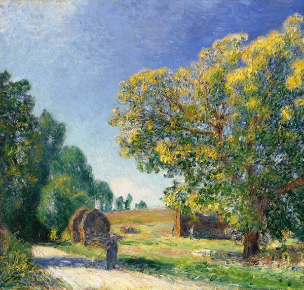 Forest Clearing. The painting by Alfred Sisley