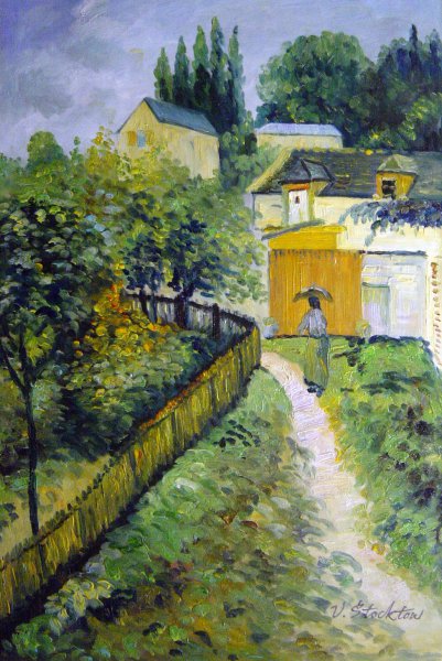 Garden Path In Louveciennes. The painting by Alfred Sisley