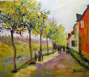 June Morning In Saint-Mammes, Alfred Sisley, Art Paintings