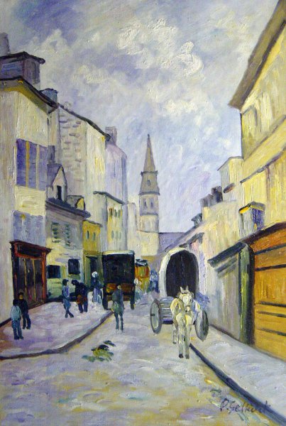 La Grand Rue, Argenteuil. The painting by Alfred Sisley