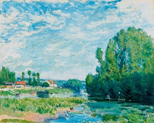 Alfred Sisley, La Mare aux Canards, Painting on canvas