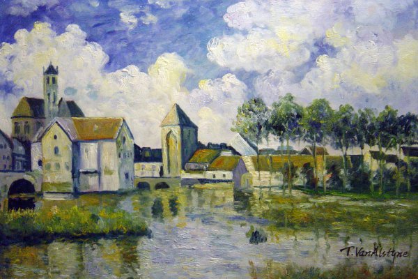 Moret-Sur-Loing. The painting by Alfred Sisley