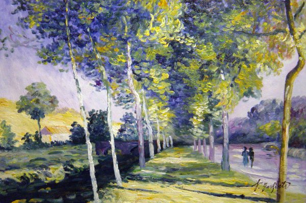 Road In Louveciennes. The painting by Alfred Sisley