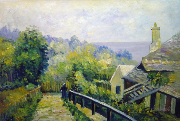 The Heights At Marly. The painting by Alfred Sisley