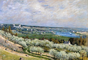Alfred Sisley, The Terrace at Saint-Germain, Spring, Painting on canvas