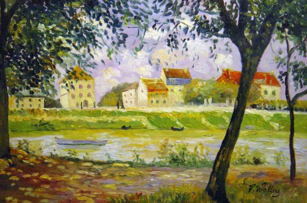 Villeneuve-la-Garenne. The painting by Alfred Sisley