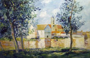 Alfred Sisley, Villeneuve-la-Garenne, Painting on canvas