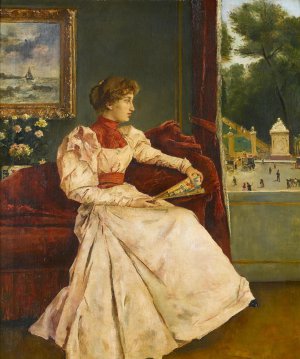 Alfred Stevens, Chez Soi, Painting on canvas