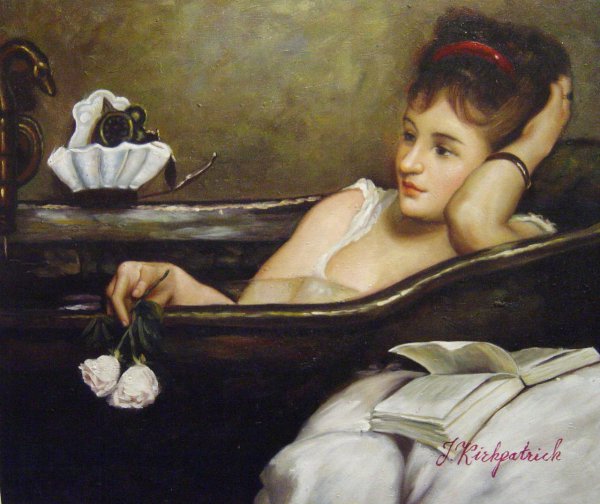 In The Bath. The painting by Alfred Stevens