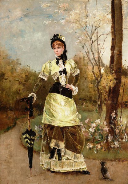 La Parisienne. The painting by Alfred Stevens