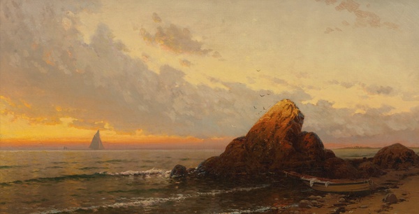 Evening's Glow. The painting by Alfred Thompson Bricher