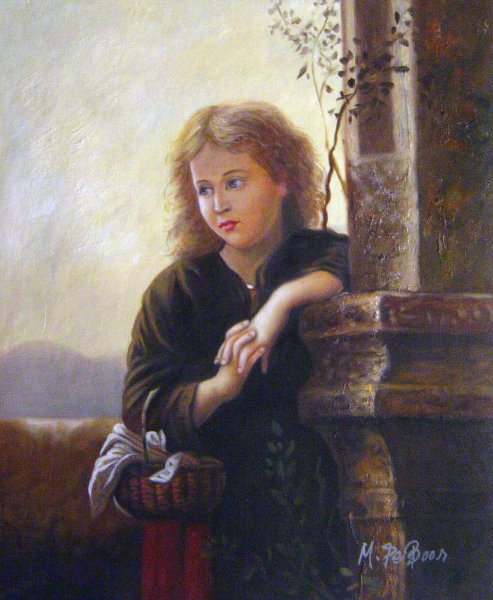 Peasant Girl. The painting by Alfred Thompson Bricher