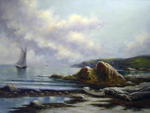 Alfred Thompson Bricher, Sailing Off The Coast, Art Reproduction