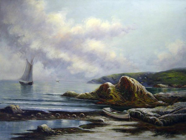 Sailing Off The Coast. The painting by Alfred Thompson Bricher