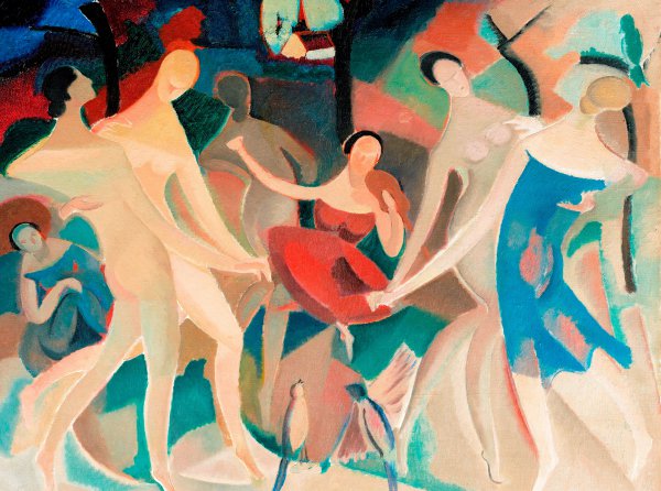 A Joy in the Woods, 1922. The painting by Alice Bailly
